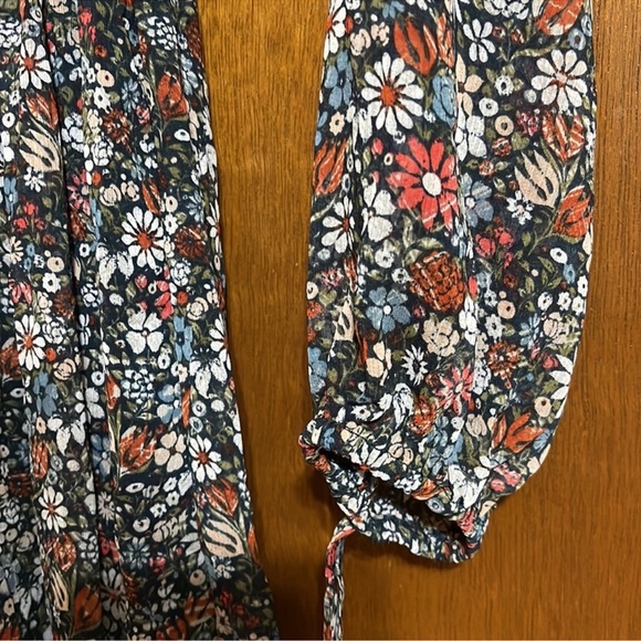 Abercrombie fitch navy floral dress small - Picture 3 of 5